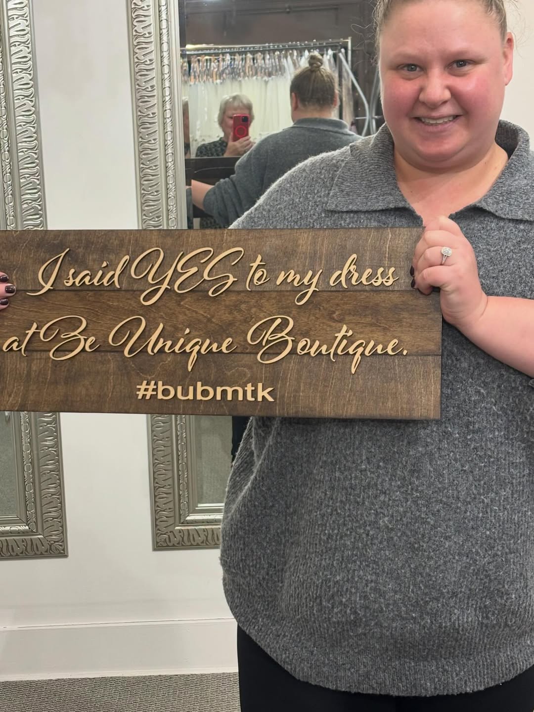 Real bride at Be Unique Boutique