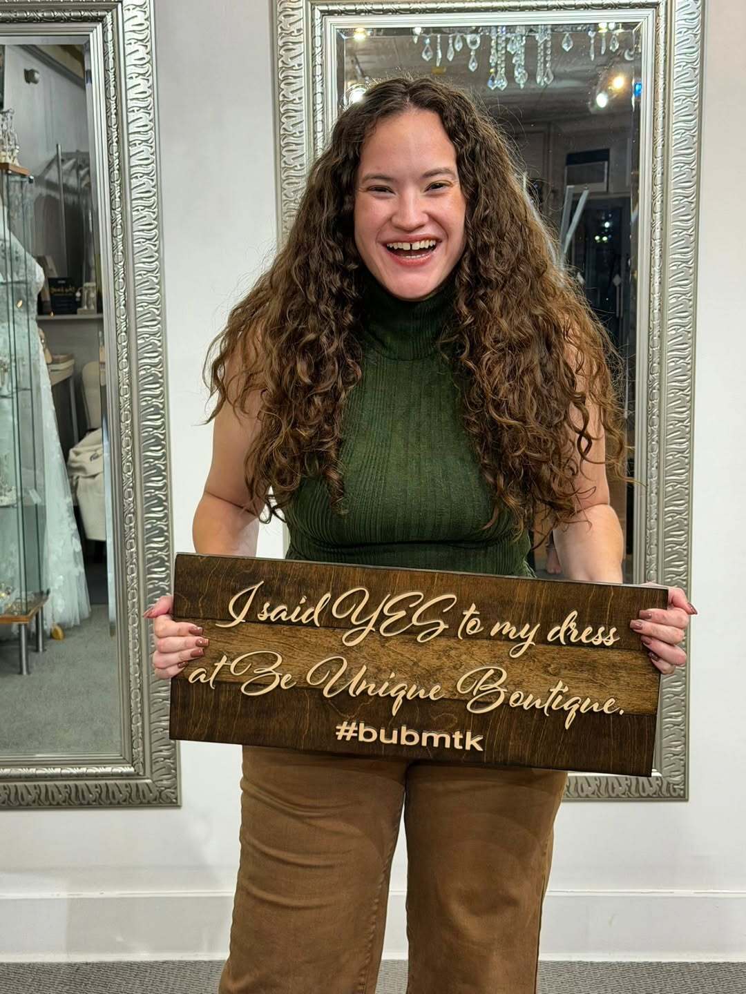 Real bride at Be Unique Boutique